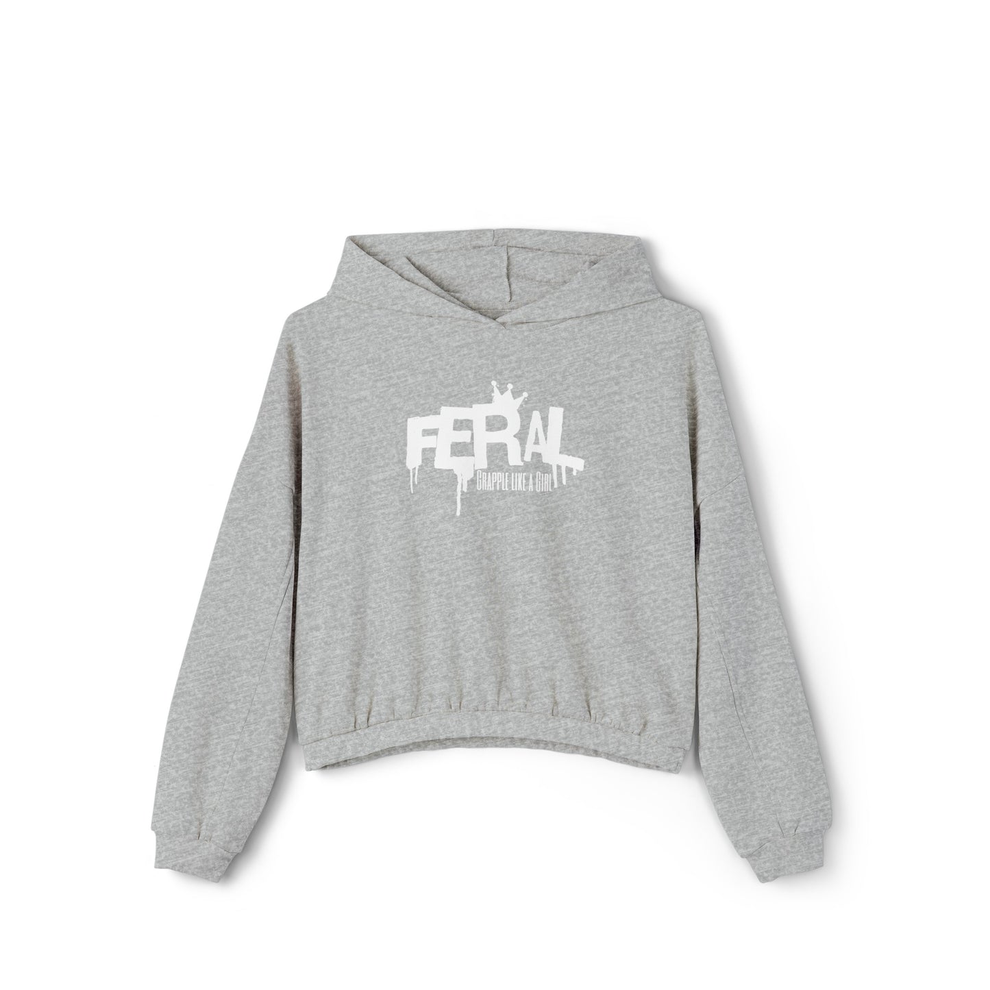 Feral Grapple like a Girl BJJ Women's Cinched Bottom Hoodie