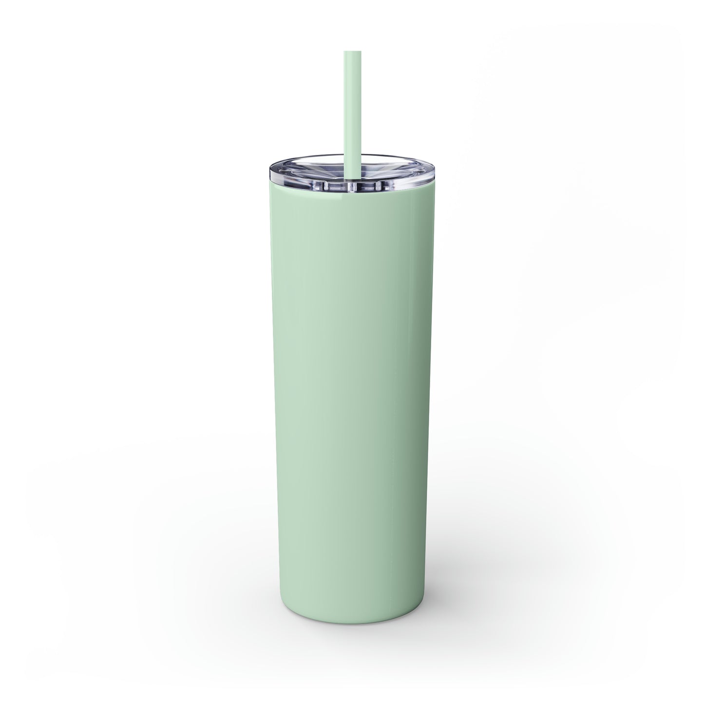 Conquer the Mats, Conquer the World Skinny Tumbler with Straw, 20oz