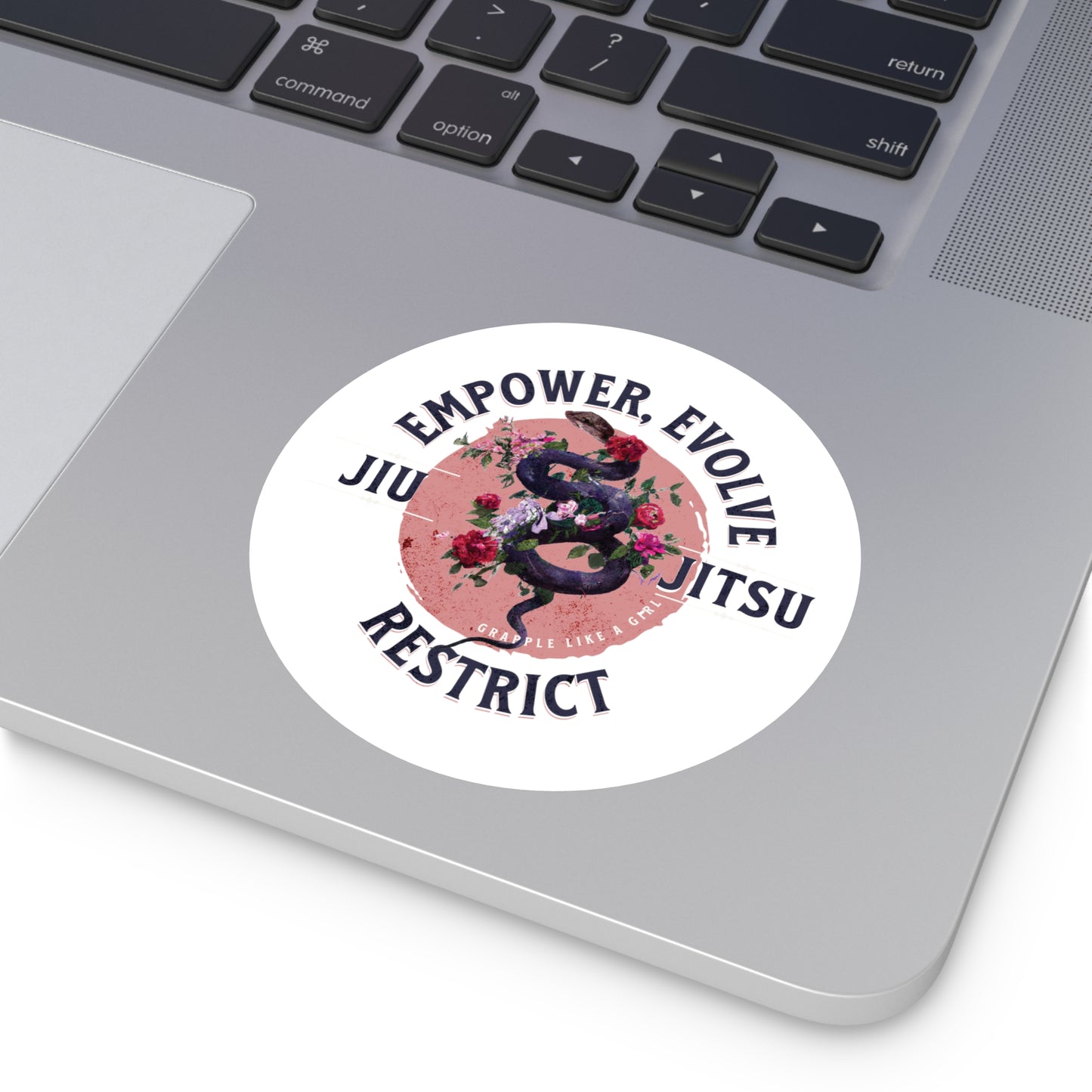 Women's BJJ Sticker - Empower, Evolve, Restrict