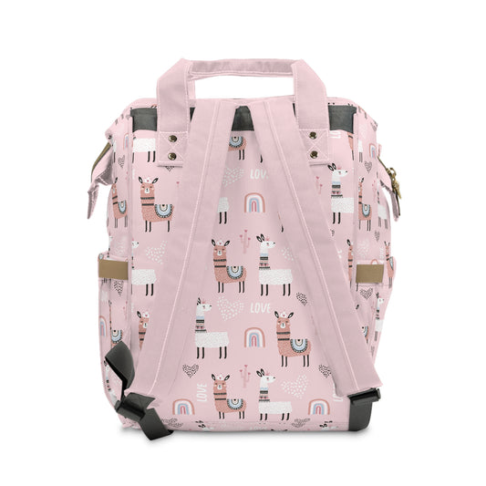 Grapple like a Girl Jiu Jitsu Gear Backpack - Pink Llamas