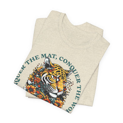 Womens BJJ Conquer to Mats Jiu Jitsu T-shirt