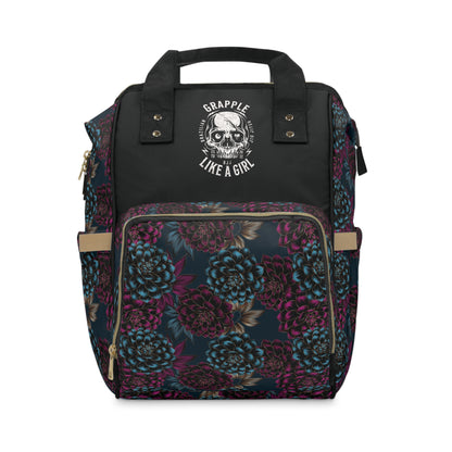 Women's Roll like a Girl Jiu Jitsu Gear Backpack - Dark Florals