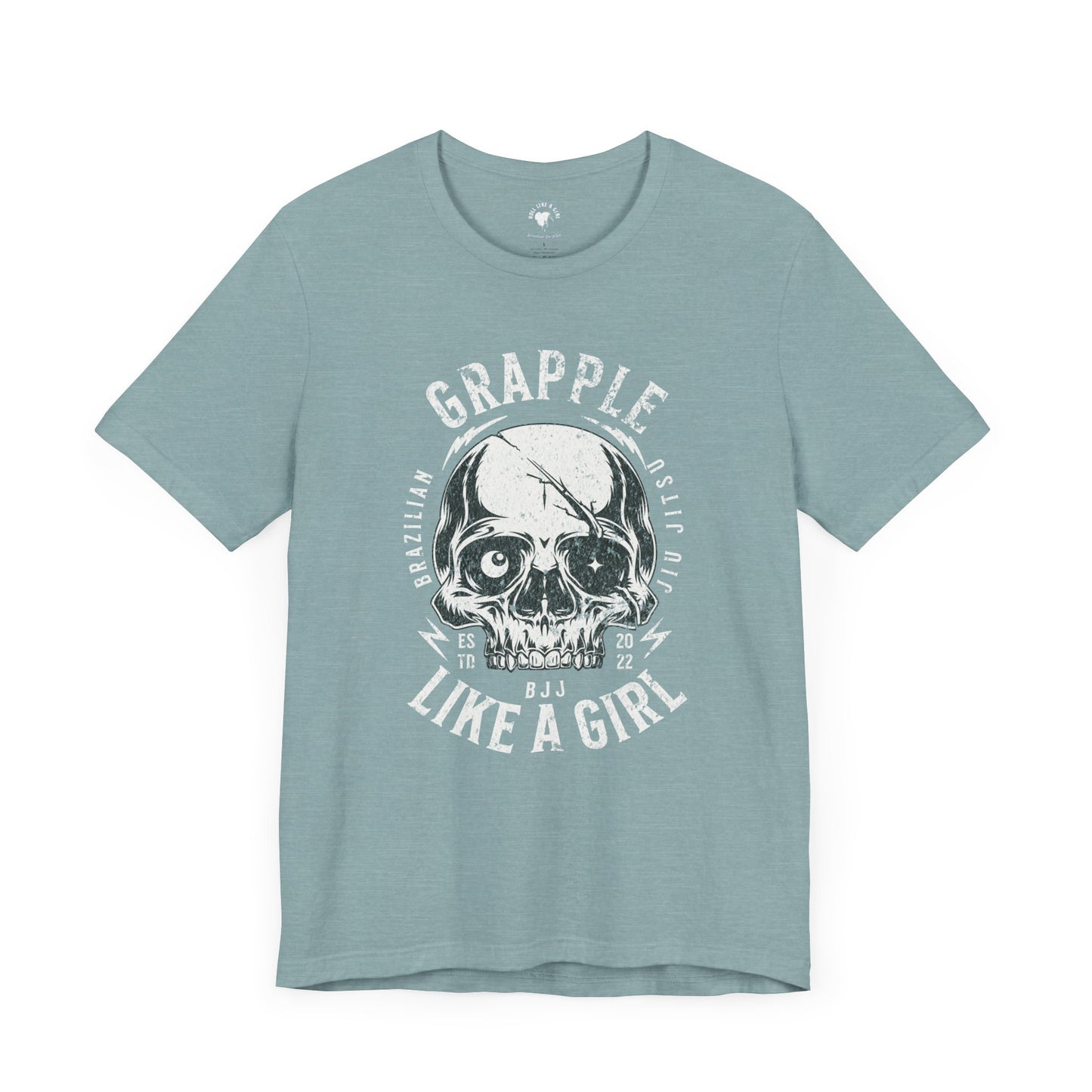 Women's Grapple like a Girl Skull Jiu Jitsu T-shirt