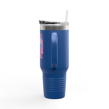 Grapple like a Girl Insulated Travel Mug - 40oz - Cherry Blossoms
