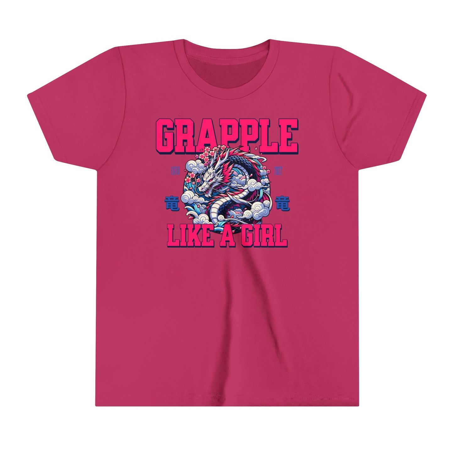 Grapple like a Girl Dragon Youth Short Sleeve Tee