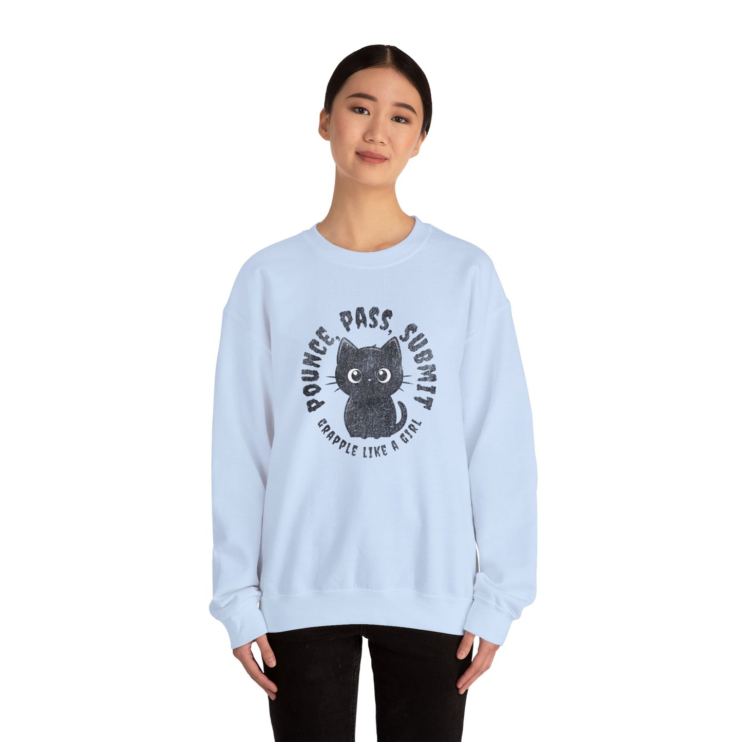 BJJ Women's Sweater Crewneck Sweater - Pounce, Pass, Submit *Limited Edition*