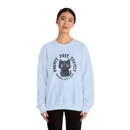BJJ Women's Sweater Crewneck Sweater - Pounce, Pass, Submit *Limited Edition*