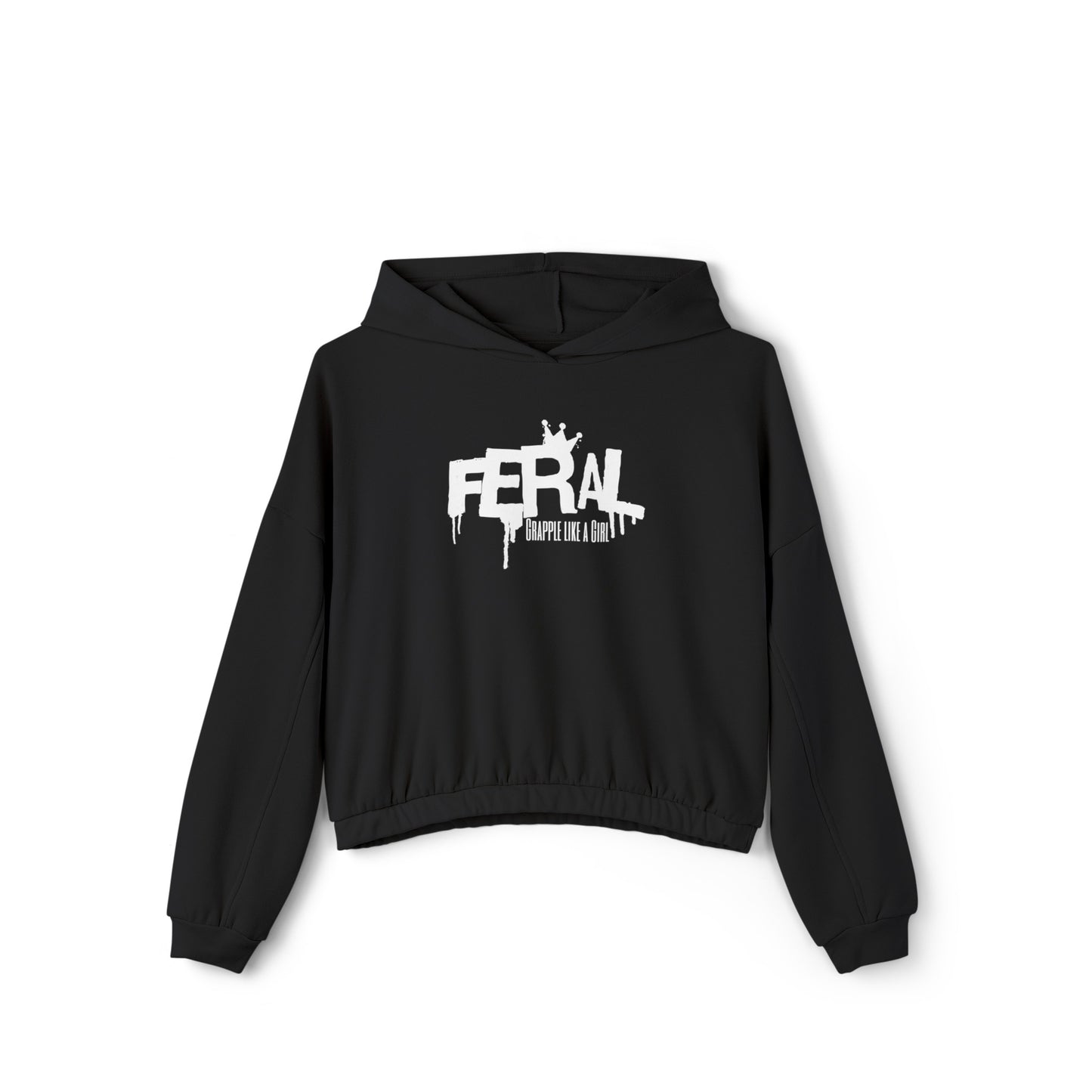 Feral Grapple like a Girl BJJ Women's Cinched Bottom Hoodie