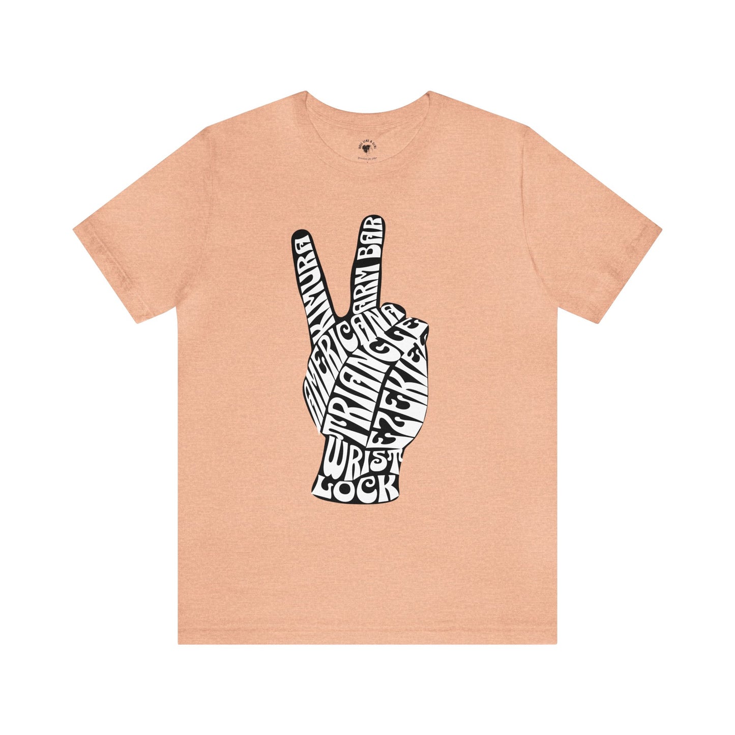 BJJ Women's JiuJitsu Submission Peace Sign - black & white design