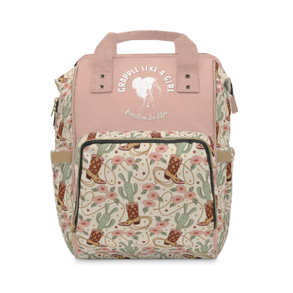 Women's Grapple like a Girl Jiu Jitsu Gear Backpack - Western Girly Design