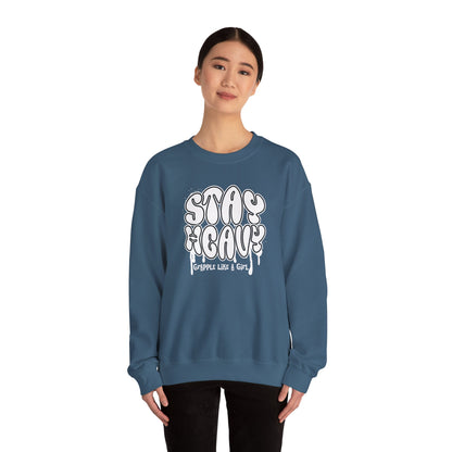 Grapple like a Girl BJJ Women's Crewneck Sweater - Stay Heavy