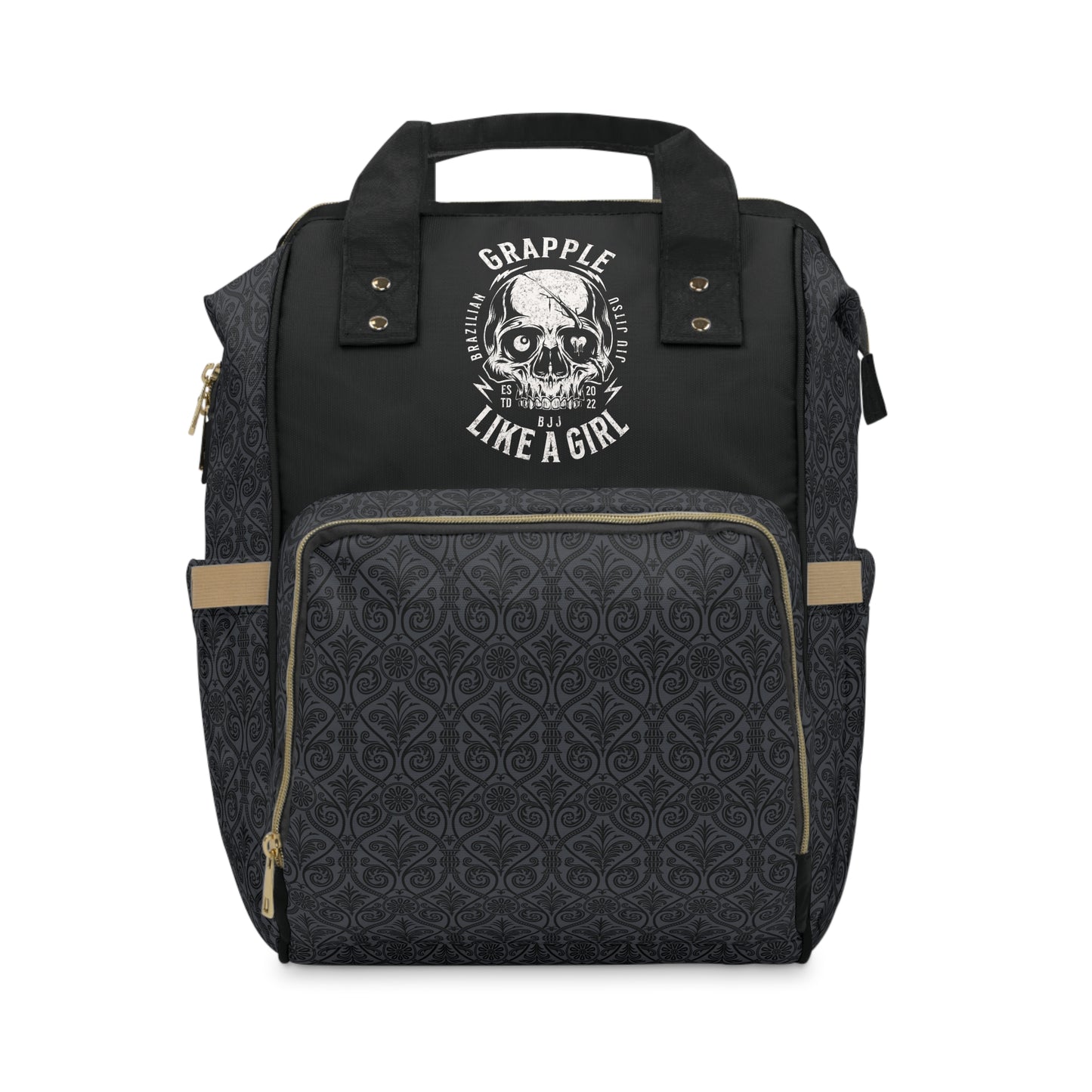 Women's Grapple like a Girl Jiu Jitsu Gear Backpack - Skull Logo