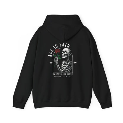 Women's Grapple like a Girl BJJ Hoodie - All is Fair in Love & Jiu Jitsu