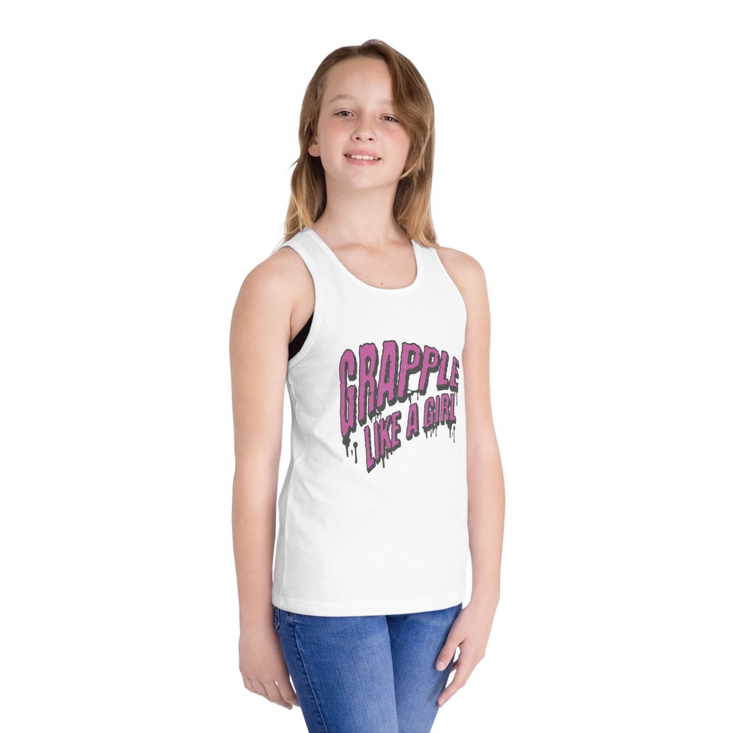 Grapple like a Girl Slime Youth Jersey Tank Top