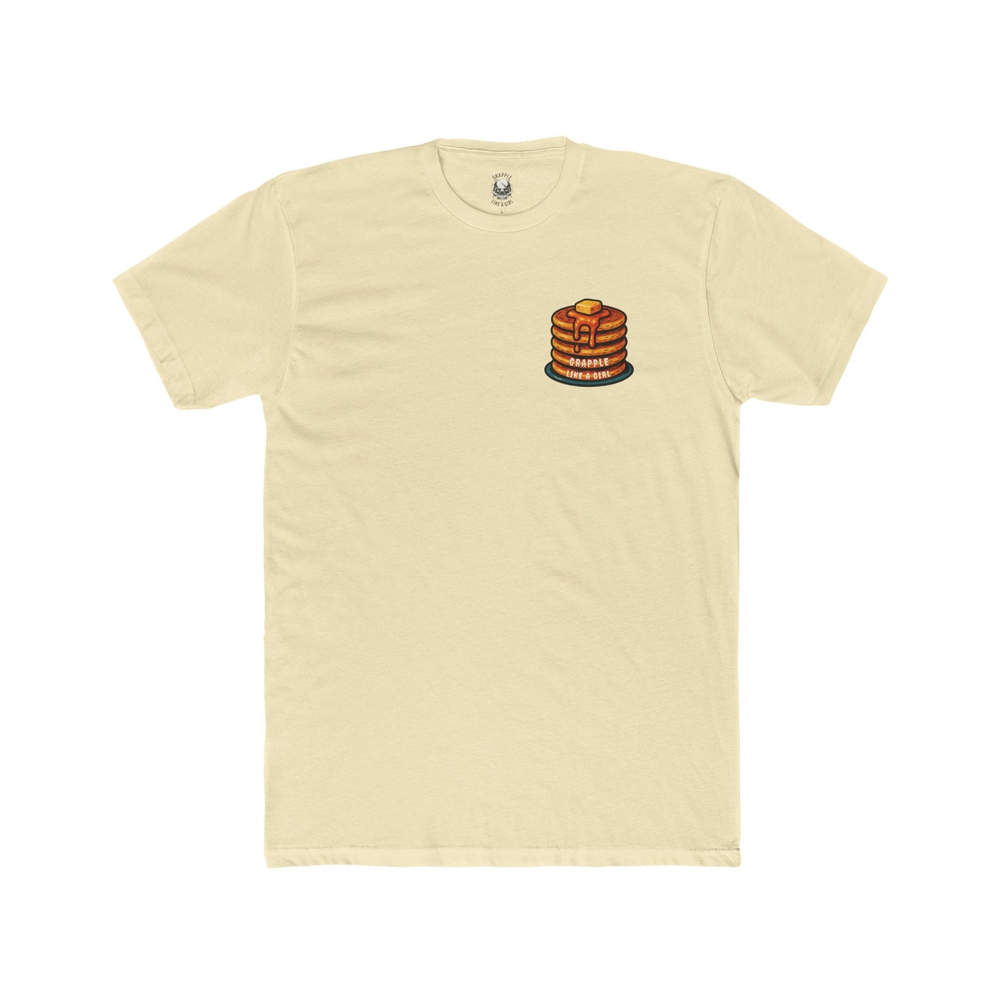Grapple like a Girl Breakfast Club Unisex Cotton Tee - Pocket Pancakes w/ Back Design