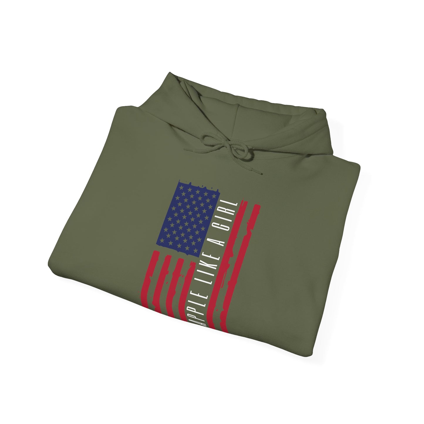 Women's BJJ Hoodie - Grapple Like a Girl American Flag, Color