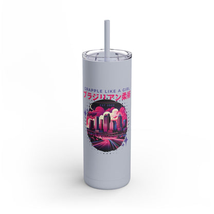 Grapple like a Girl 20oz Matte Tumbler - Tampa Skyline