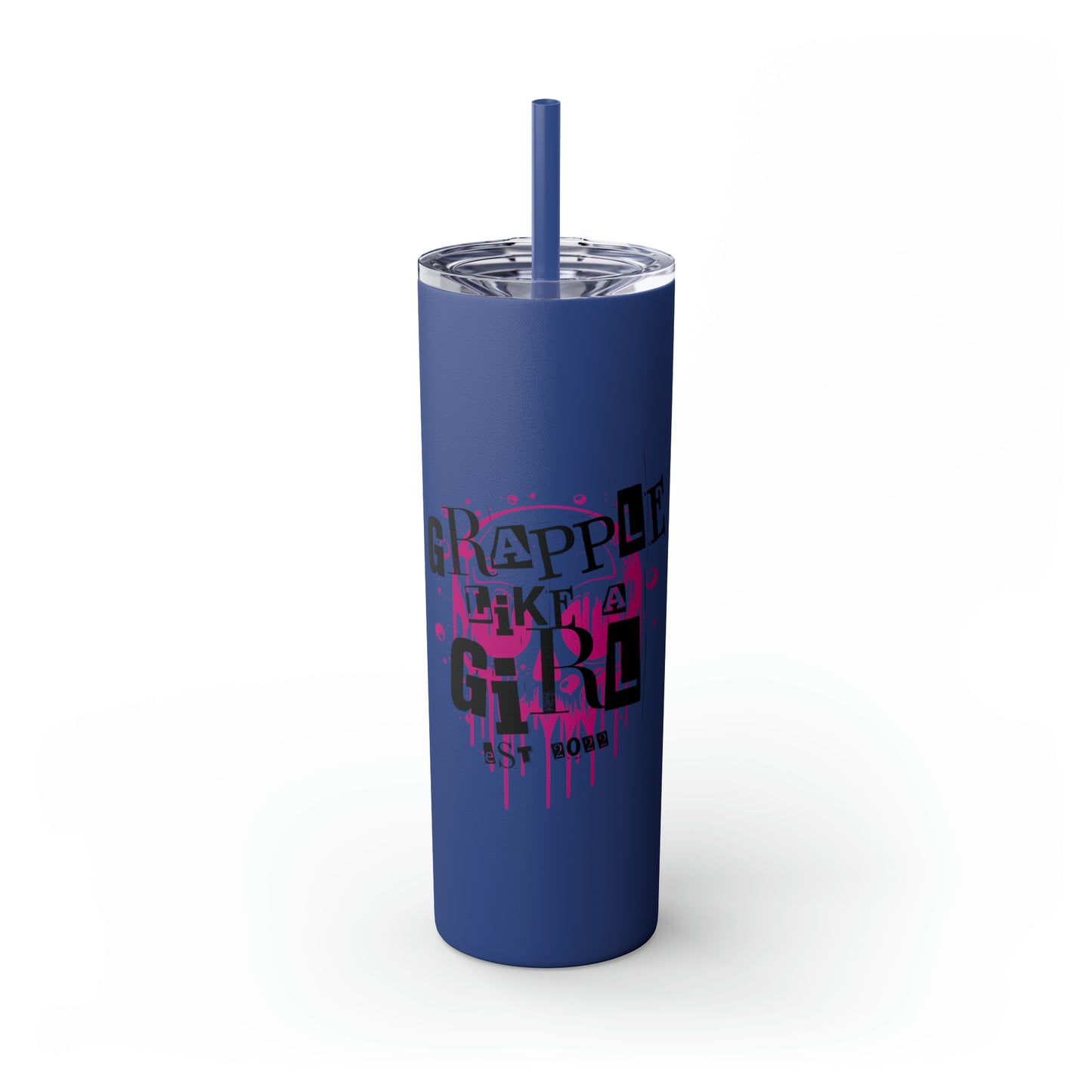 Grapple Like a Girl BJJ Skinny Matte Tumbler, 20oz