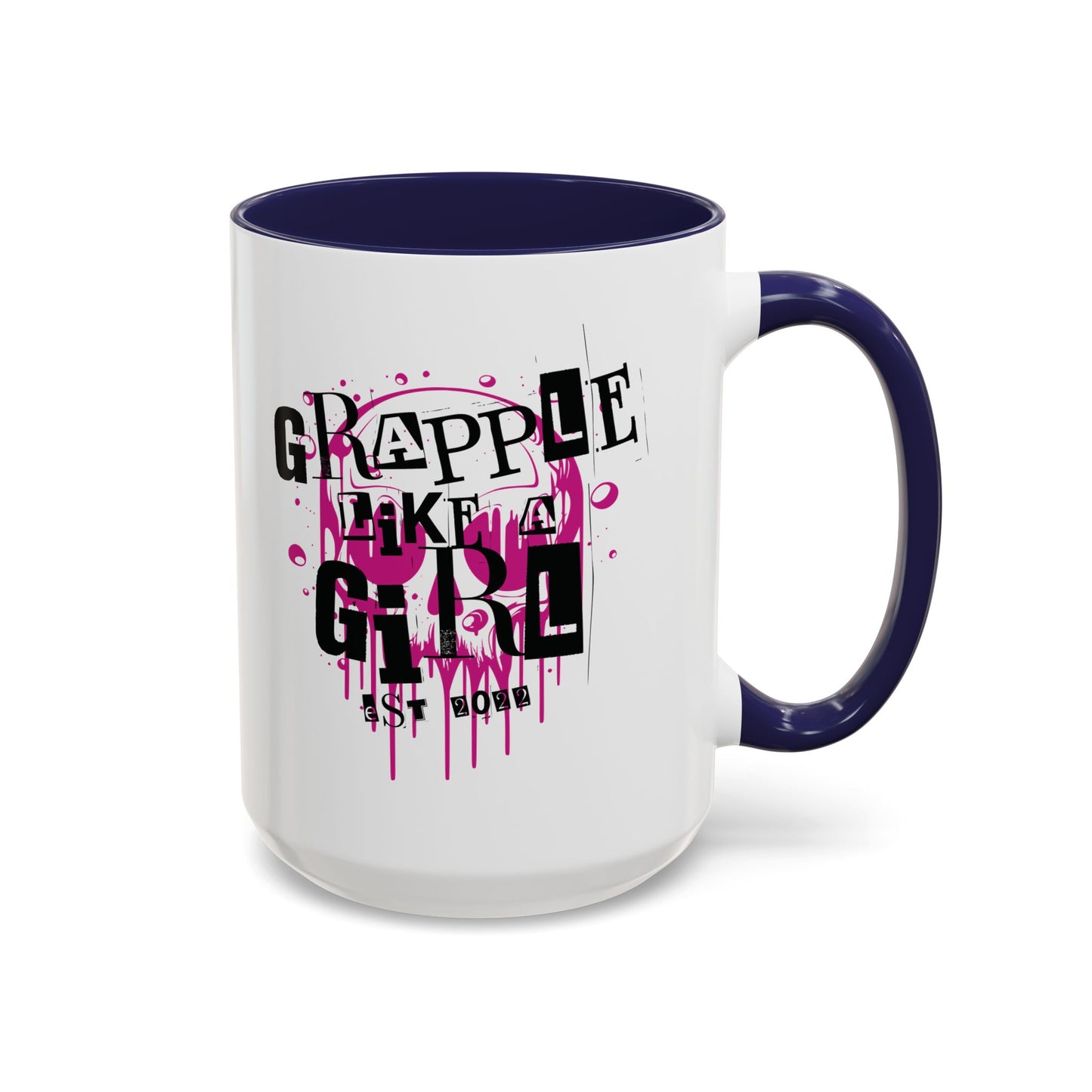 Grapple Like a Girl Accent Coffee Mug