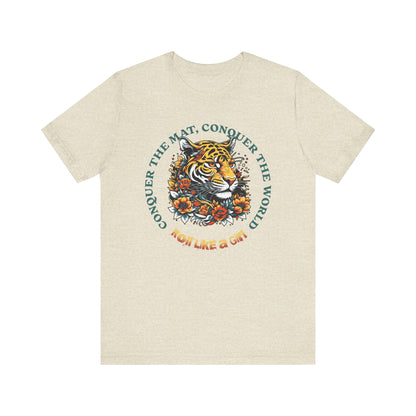 Womens BJJ Conquer to Mats Jiu Jitsu T-shirt