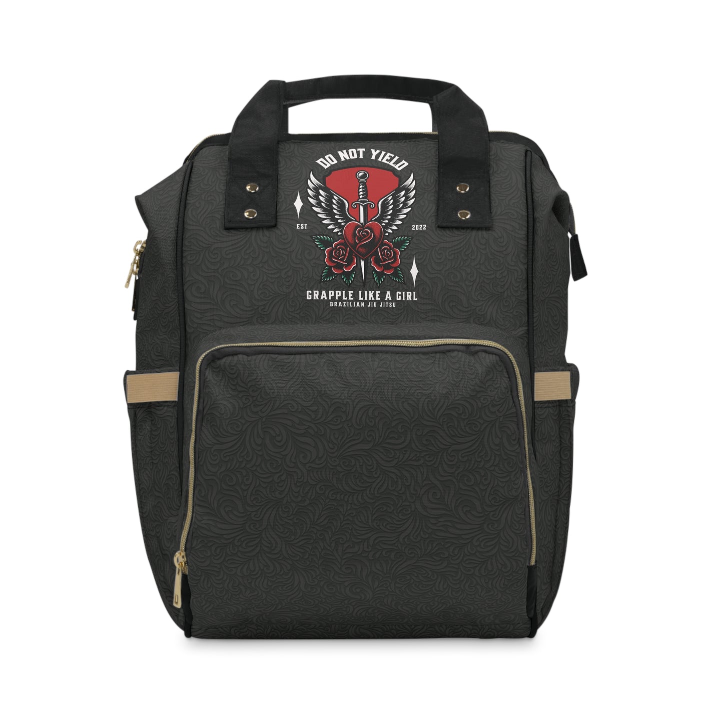 Women's Grapple like a Girl Jiu Jitsu Gear Backpack - Do not yield.