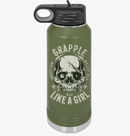 Grapple like a Girl Water Bottle, 20oz