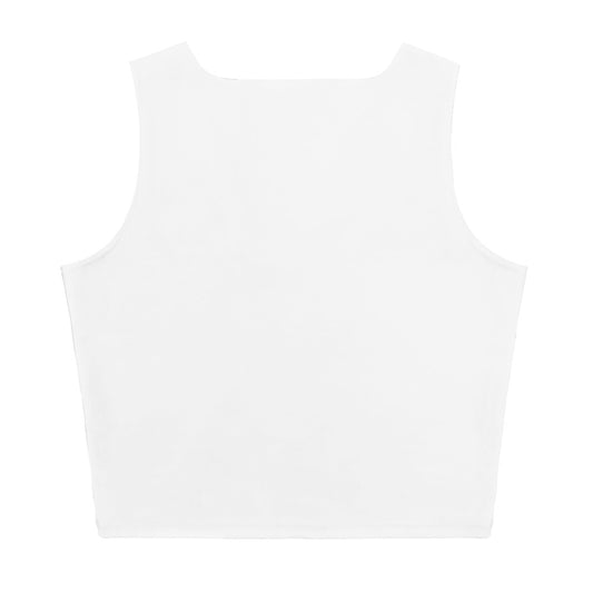 Grapple like a Girl Crop Top - White