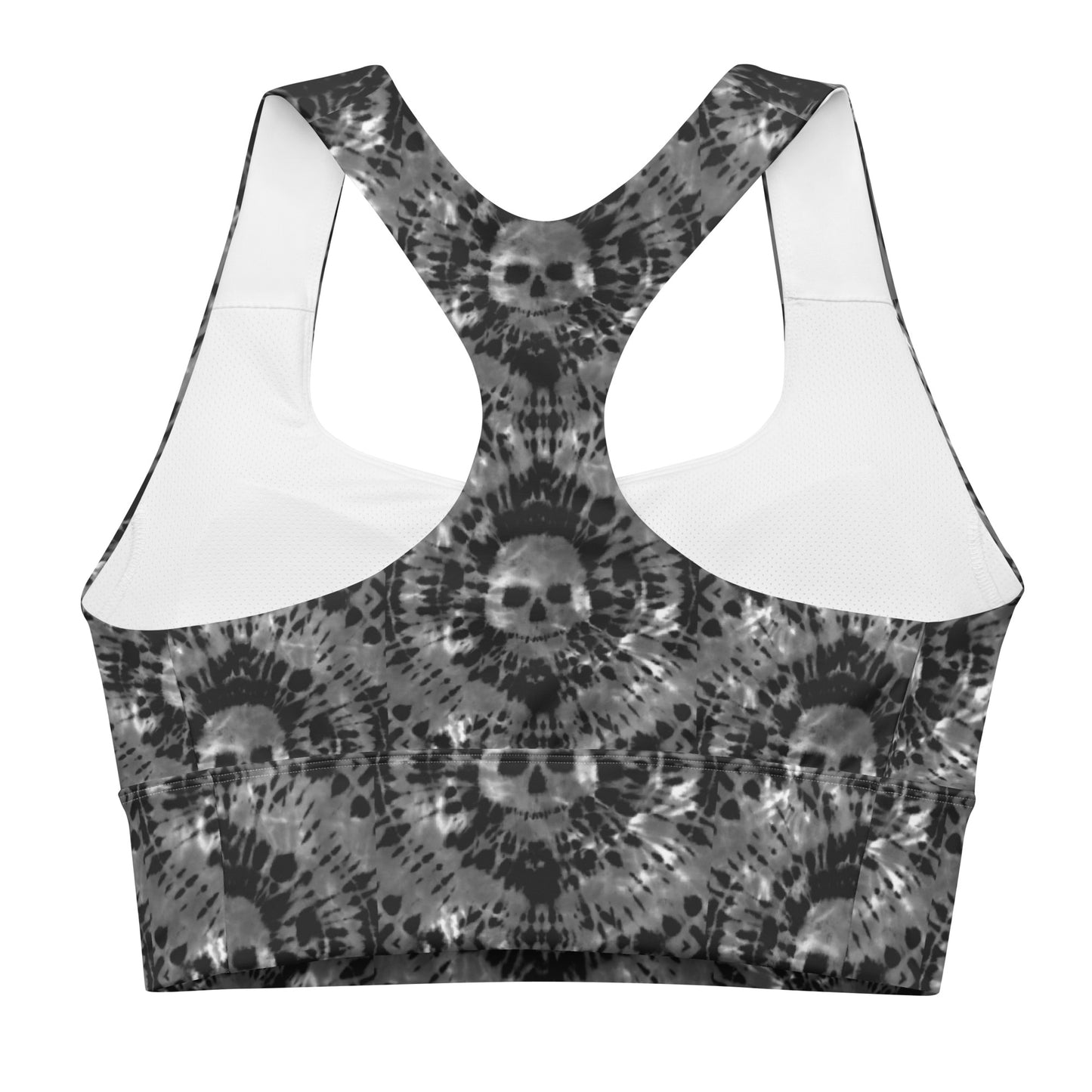 Grapple like a Girl Tie Dye Skulls Longline sports bra