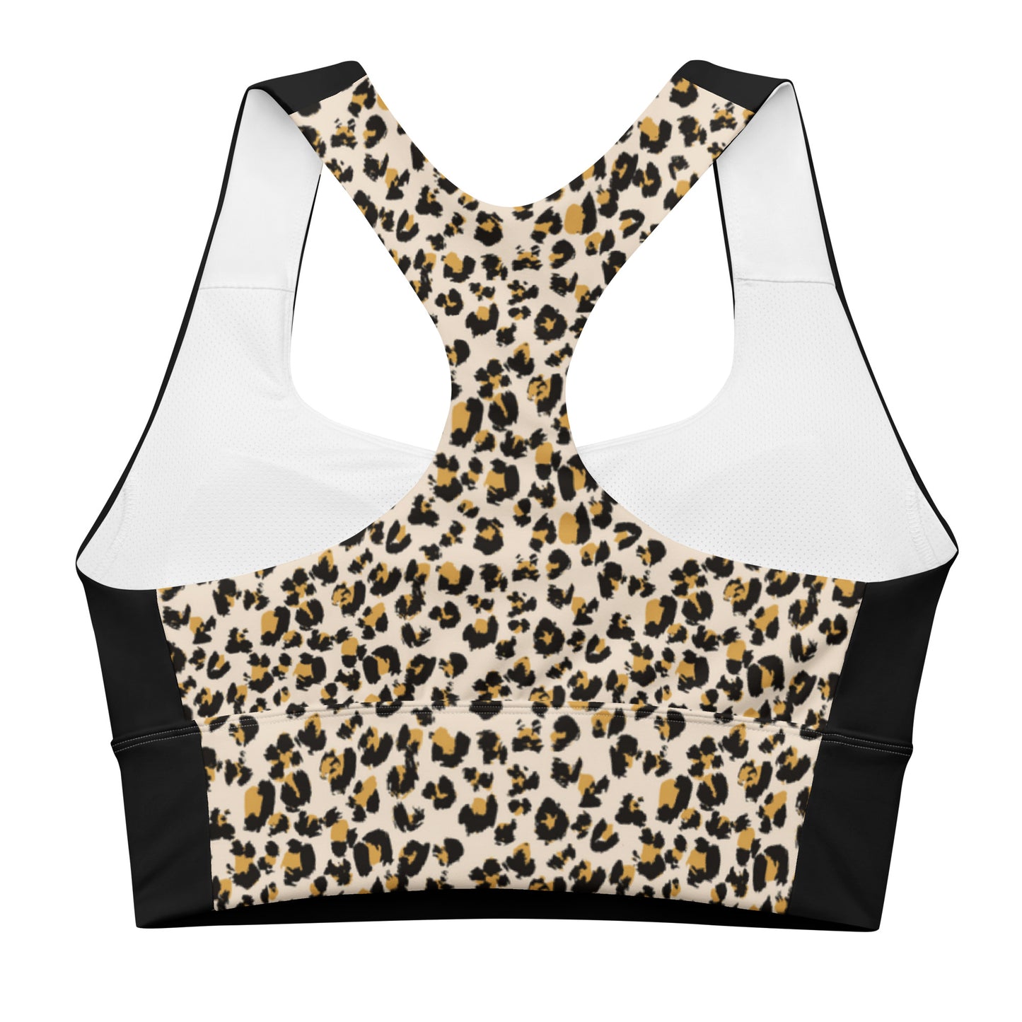 Grapple like a Girl Feral Long Line Sports Bra - Cheetah Print back