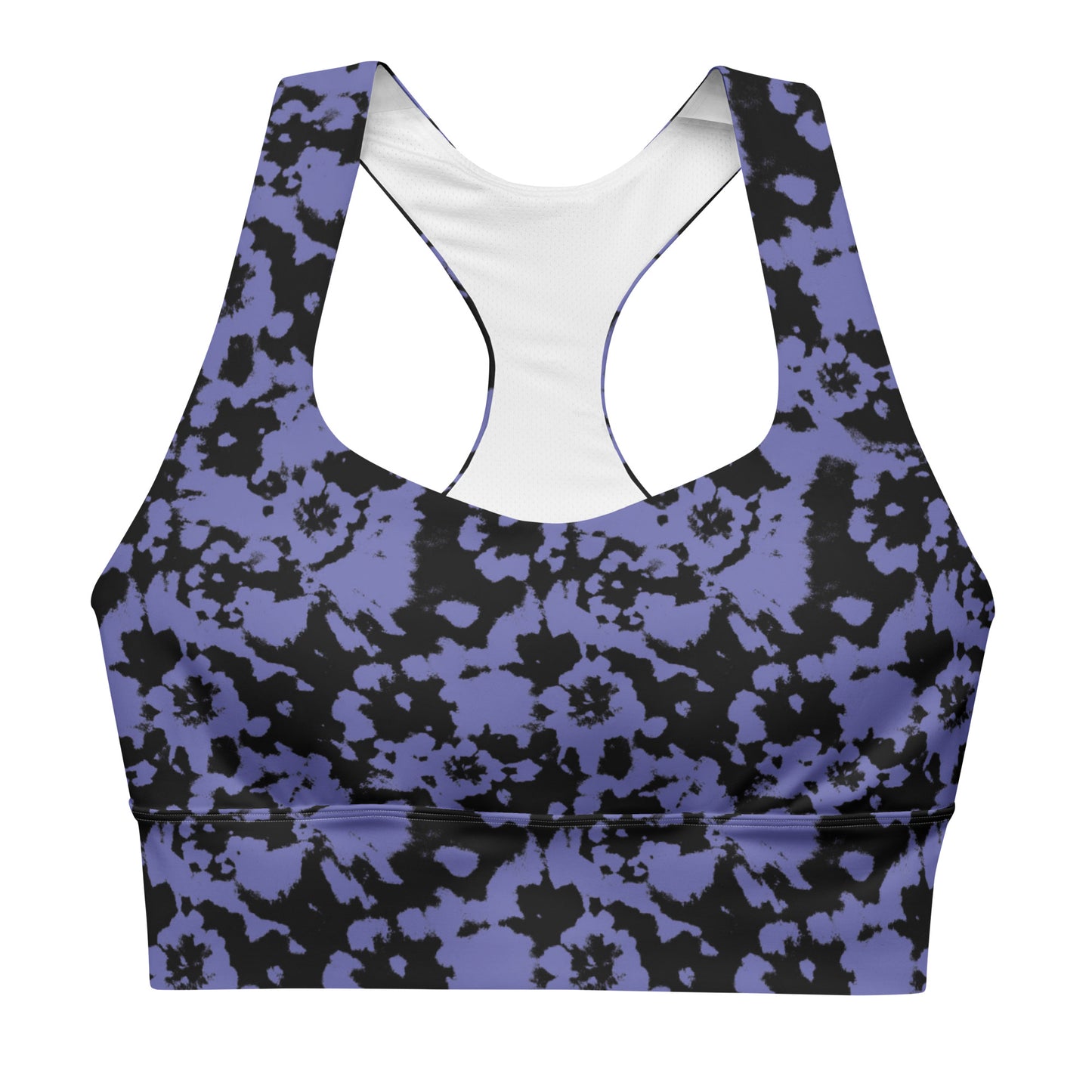 Grapple like Girl Purple Camo Longline sports bra