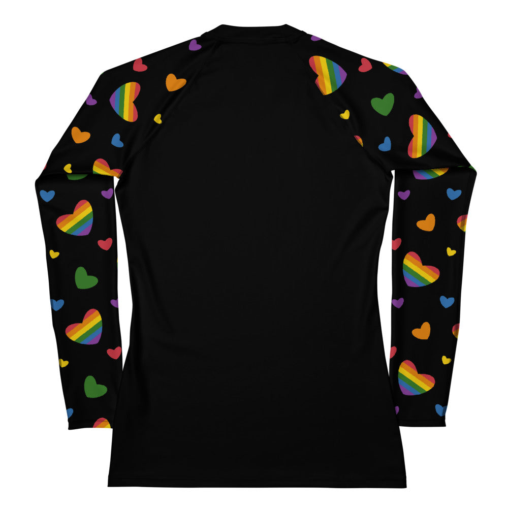 Grapple like a Girl Rashguard - Pride Heart print