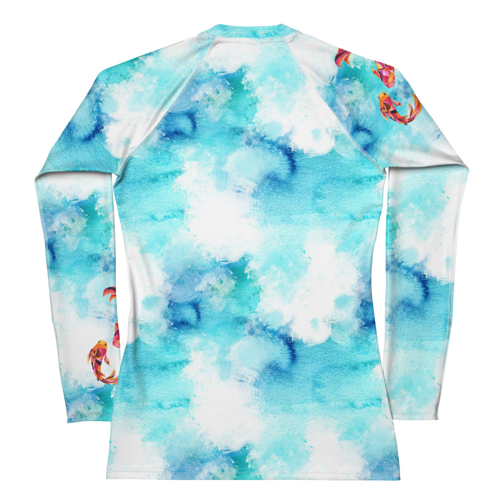 Women's Grapple Like a Girl Rash Guard - Koi