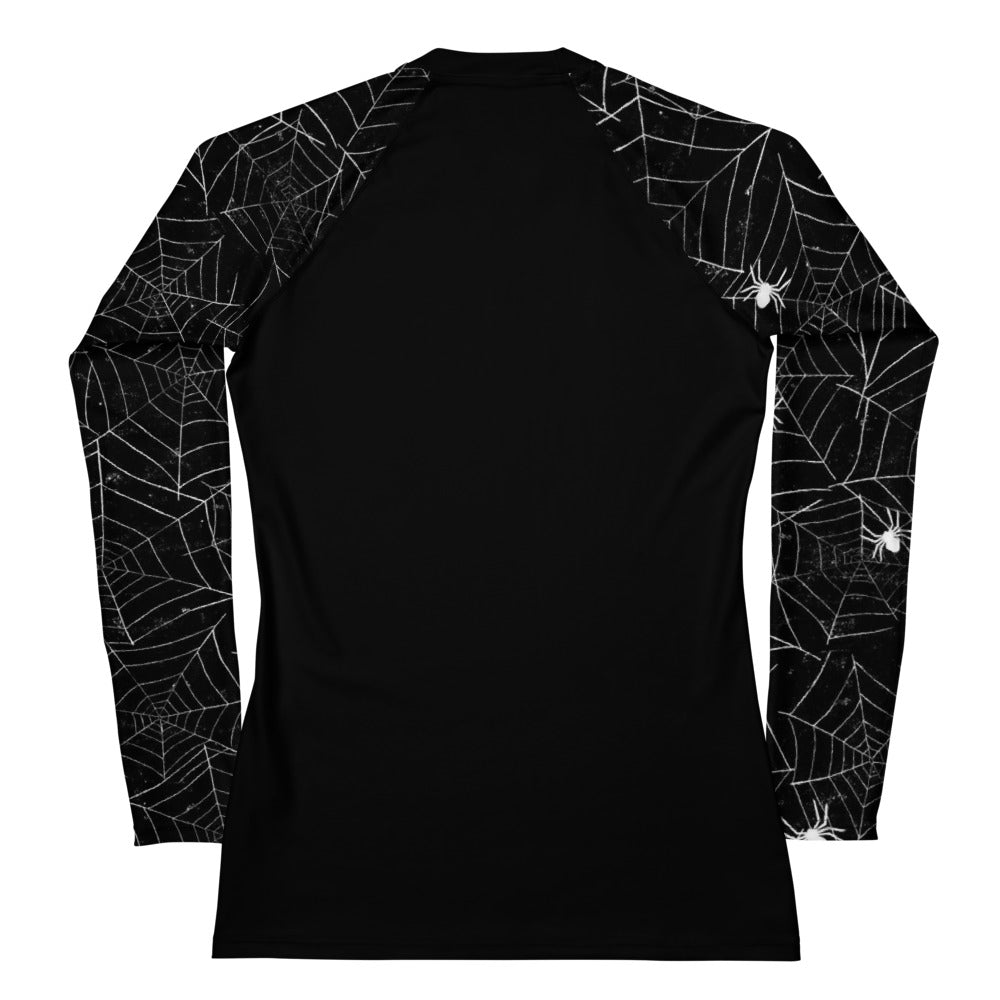 Women's Grapple like a Girl Rashguard - Spiderwebs