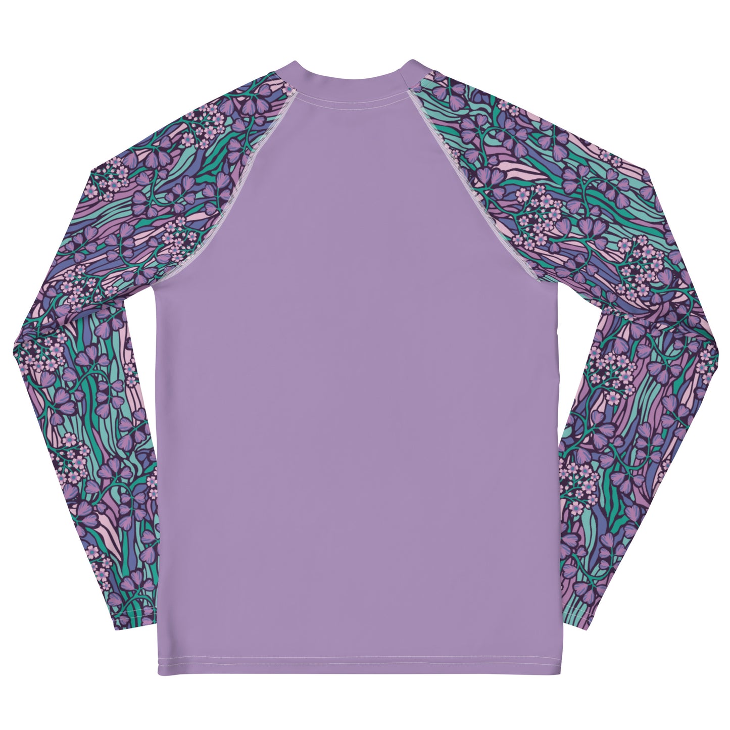 Grapple like a Girl No Gi Rashguard - Purple Floral Youth Rashguard