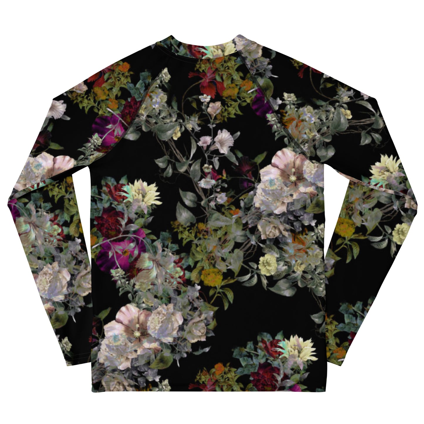 Grapple like a Girl Black Floral Youth Rash Guard