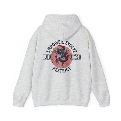 Women's Jiu Jitsu Hoodie - Empower, Evolve, Restrict Snake Design BJJ Apparel