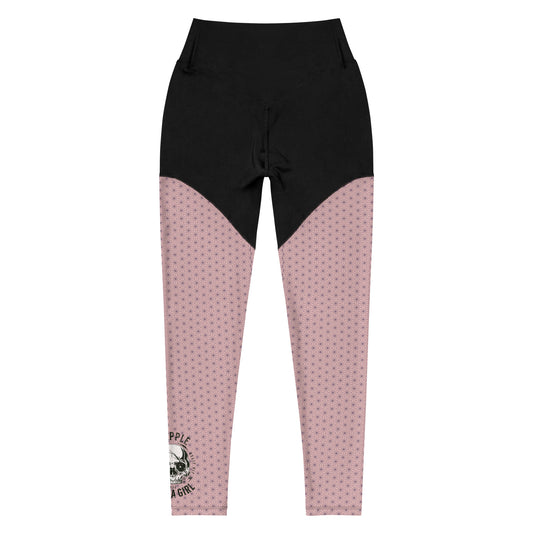 Women's Grapple like a Girl Prink Geometric, Anime Inspired Spats, Jiu Jitsu Leggings