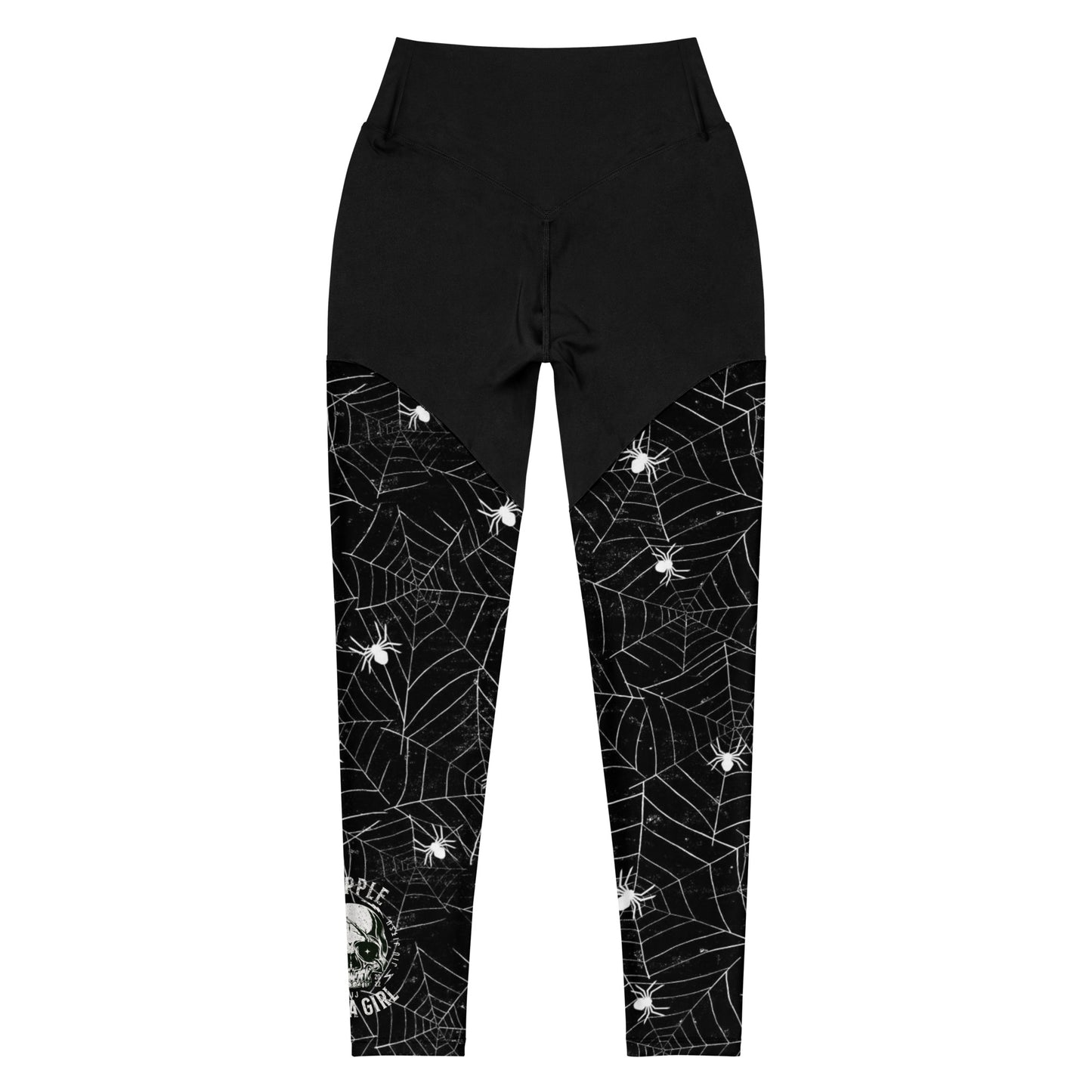 Women's Grapple like a Girl Spats, Jiu Jitsu Leggings - Spiderwebs