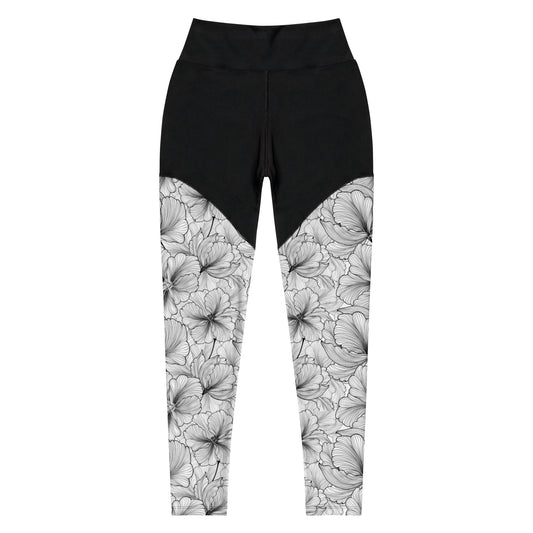 Women's Grapple like a Girl Floral Print Spats, Jiu Jitsu Leggings