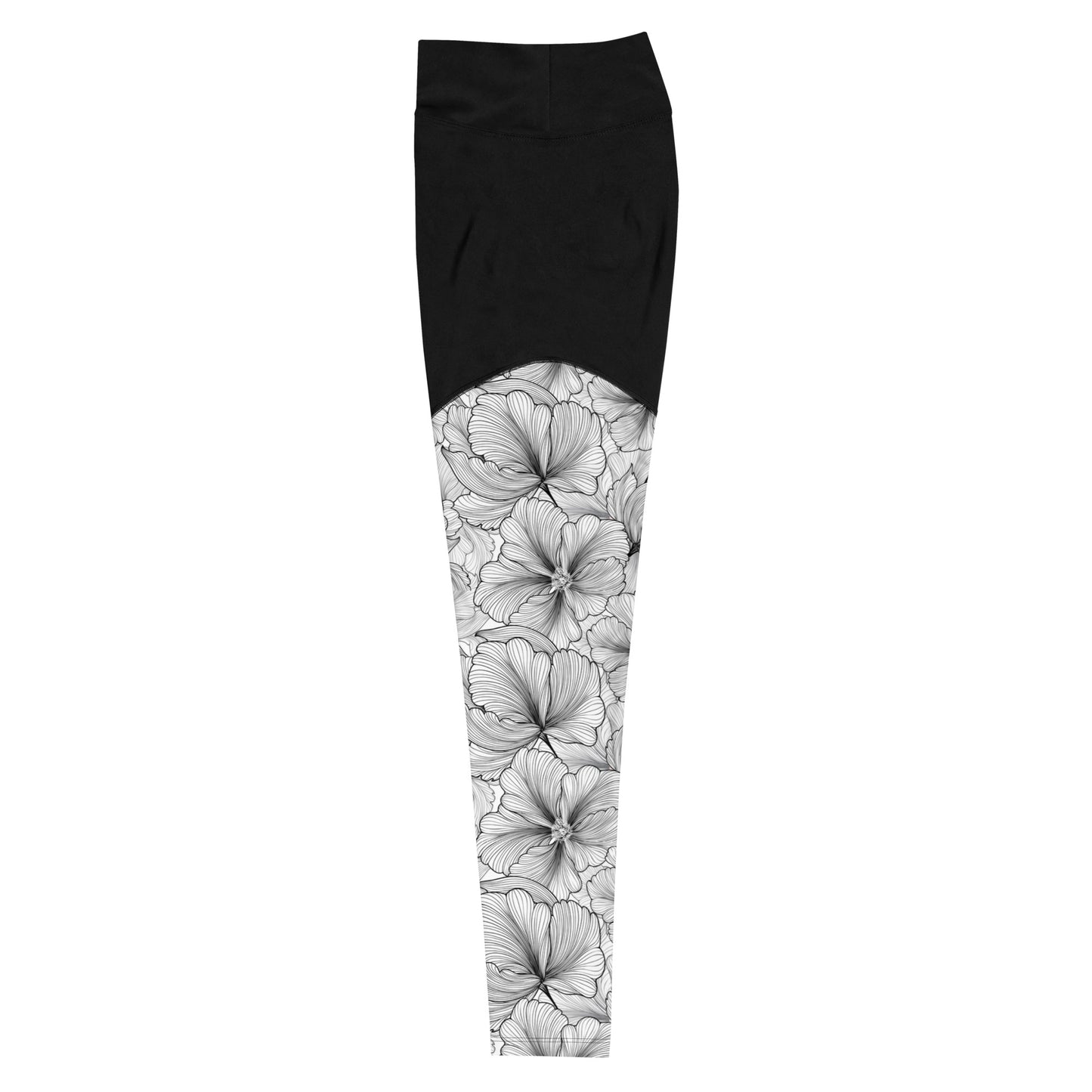 Women's Grapple like a Girl Floral Print Spats, Jiu Jitsu Leggings