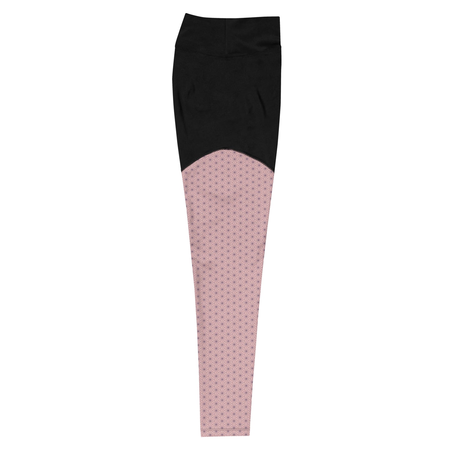 Women's Grapple like a Girl Prink Geometric, Anime Inspired Spats, Jiu Jitsu Leggings